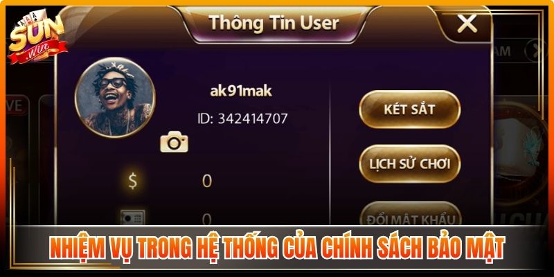 Nhiệm vụ trong hệ thống của chính sách bảo mật 
