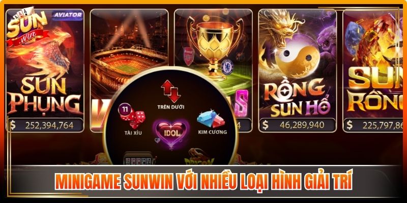 Minigame Sunwin – Sức Hút Đến Từ Trải Nghiệm Khác Biệt 1 Minigame Sunwin với nhiều loại hình giải trí