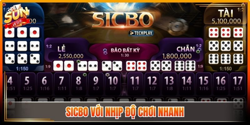 Minigame Sunwin – Sức Hút Đến Từ Trải Nghiệm Khác Biệt 2 Sicbo với nhịp độ chơi nhanh